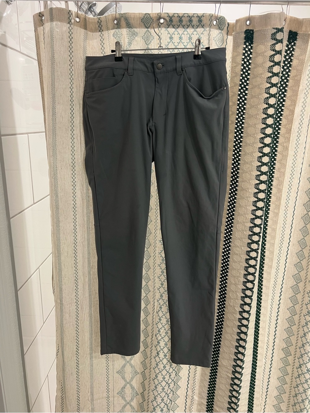 Lululemon ABC Slim-Fit 5 Pocket Pant 32L 33W Warpstreme Asphalt Grey